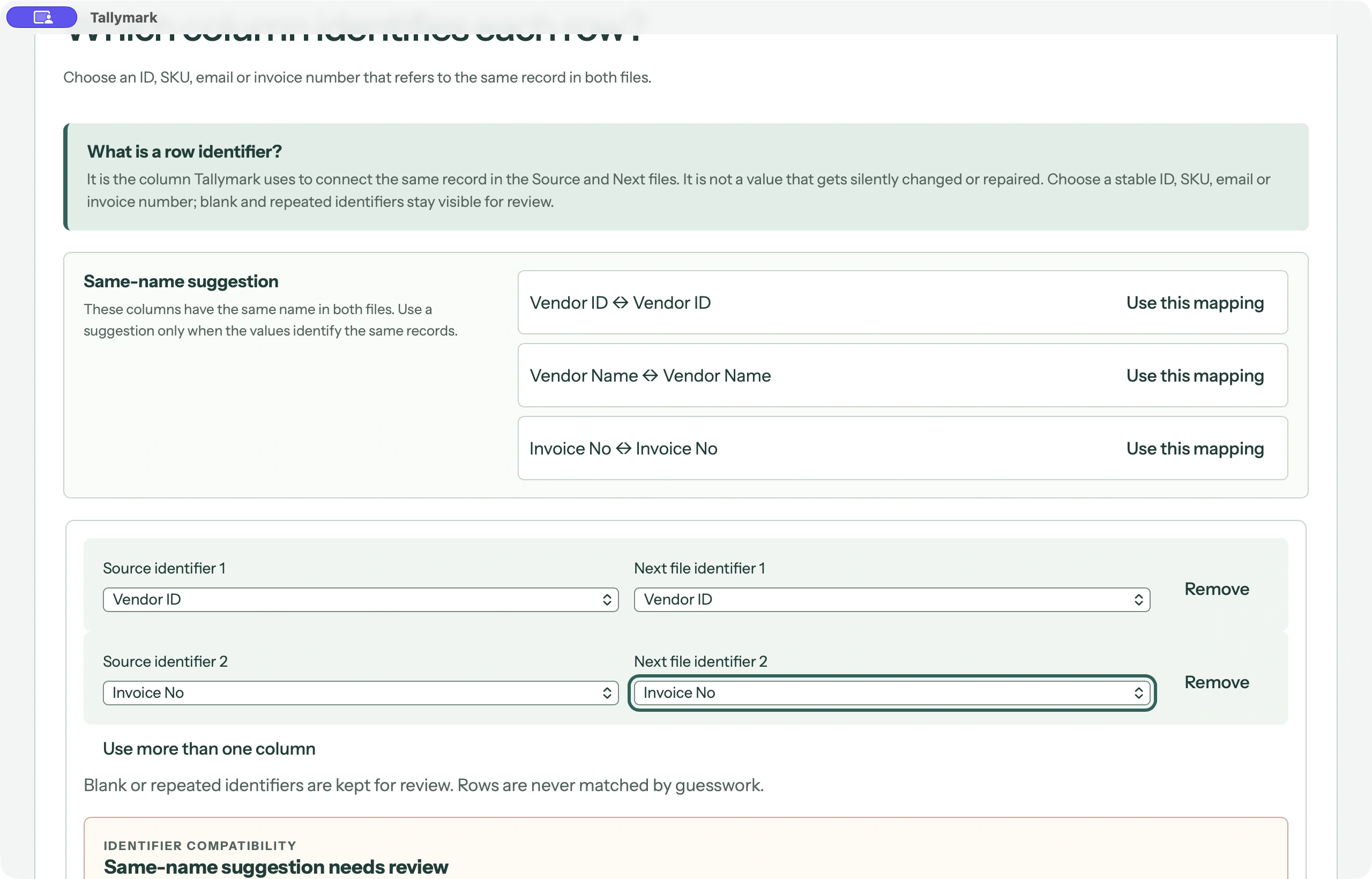Match with a composite identifier